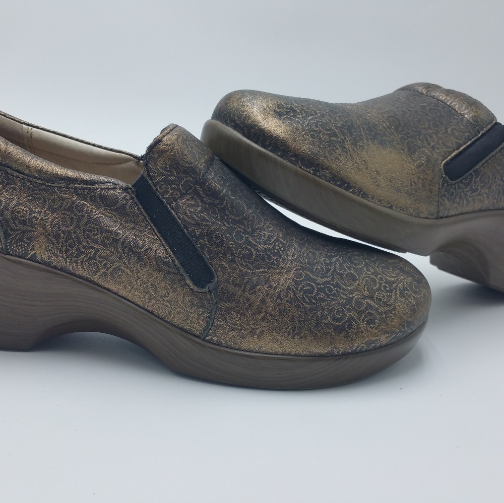 Alegria Ery 253 Women size.39 Clogs Comfort Shoes Nurse Brown Bronze Swirl